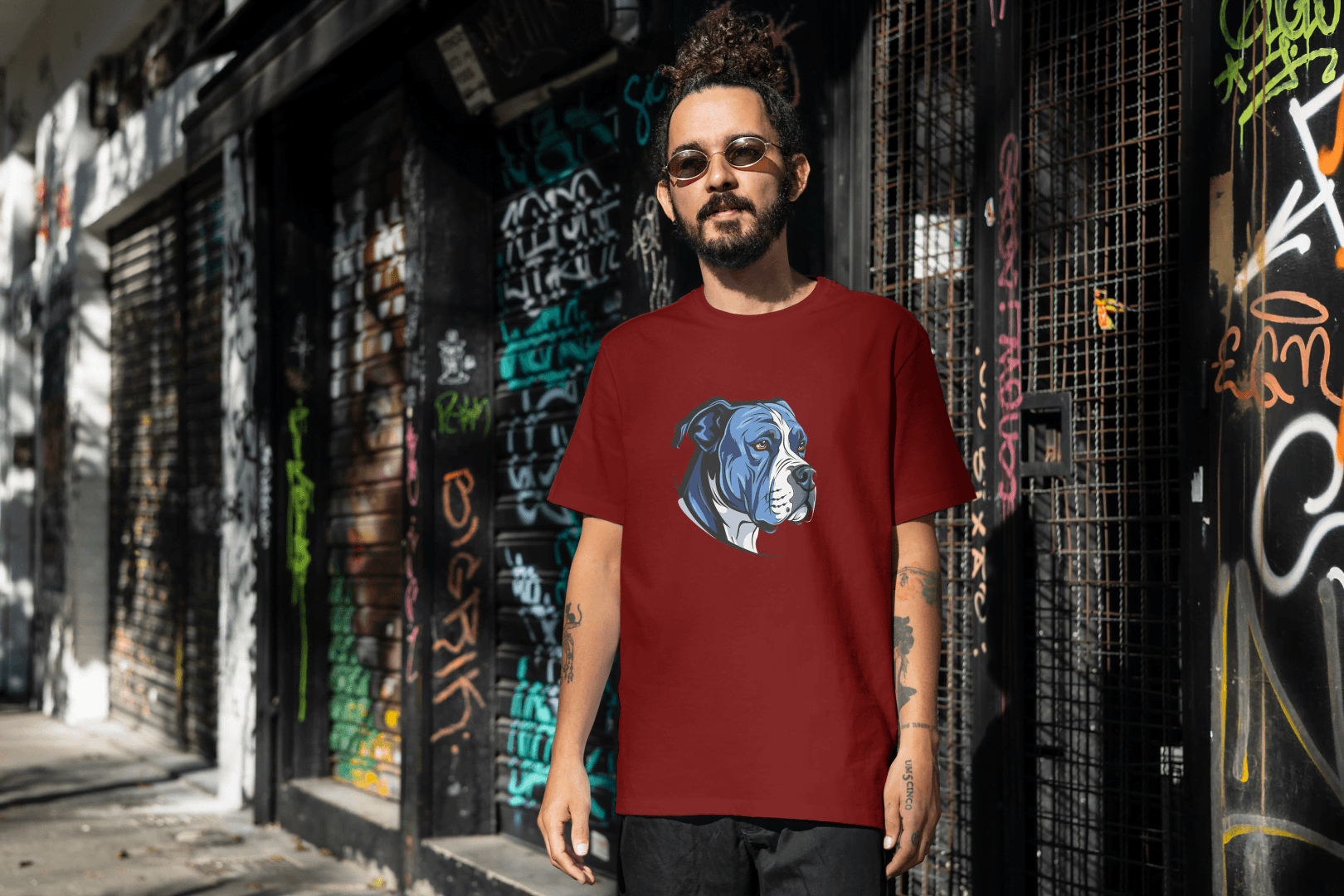 Stylish Dog Lover Art: Contemporary Canine Graphic - Essentia Attire