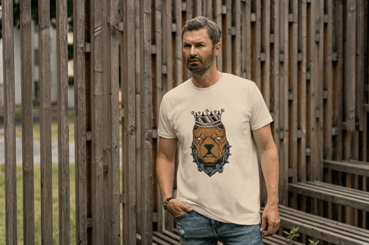 Pitbull King Graphic: Crowned Dog Lover Tee - Essentia Attire
