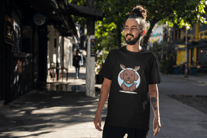 Brown Dog with Bandana: Unique Pet Enthusiast - Essentia Attire