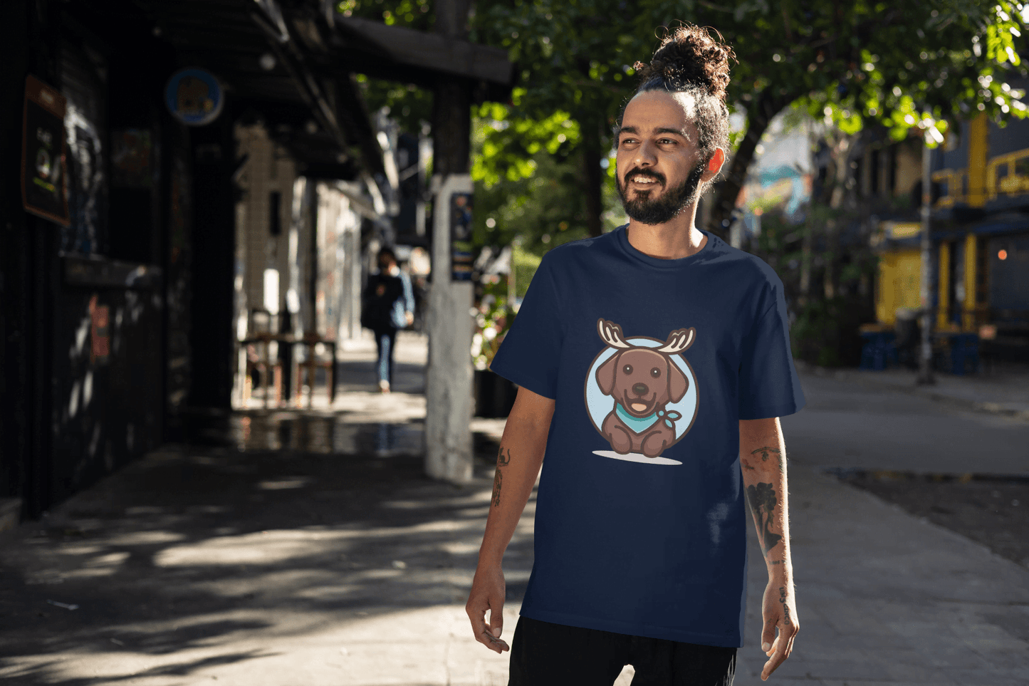 Brown Dog with Bandana: Unique Pet Enthusiast - Essentia Attire