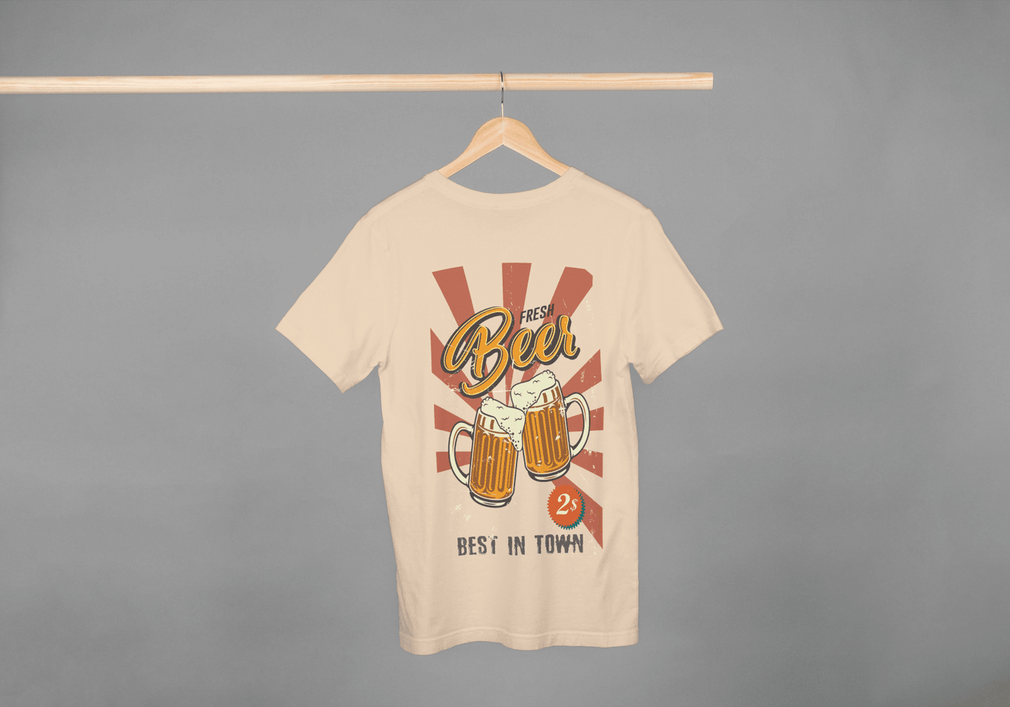 Men's Classic Beer Sunburst: Old School Brewery Tee - Essentia Attire