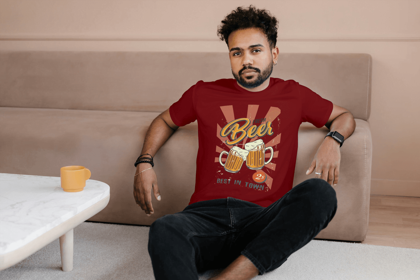 Men's Classic Beer Sunburst: Old School Brewery Tee - Essentia Attire