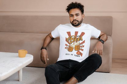 Men's Classic Beer Sunburst: Old School Brewery Tee - Essentia Attire