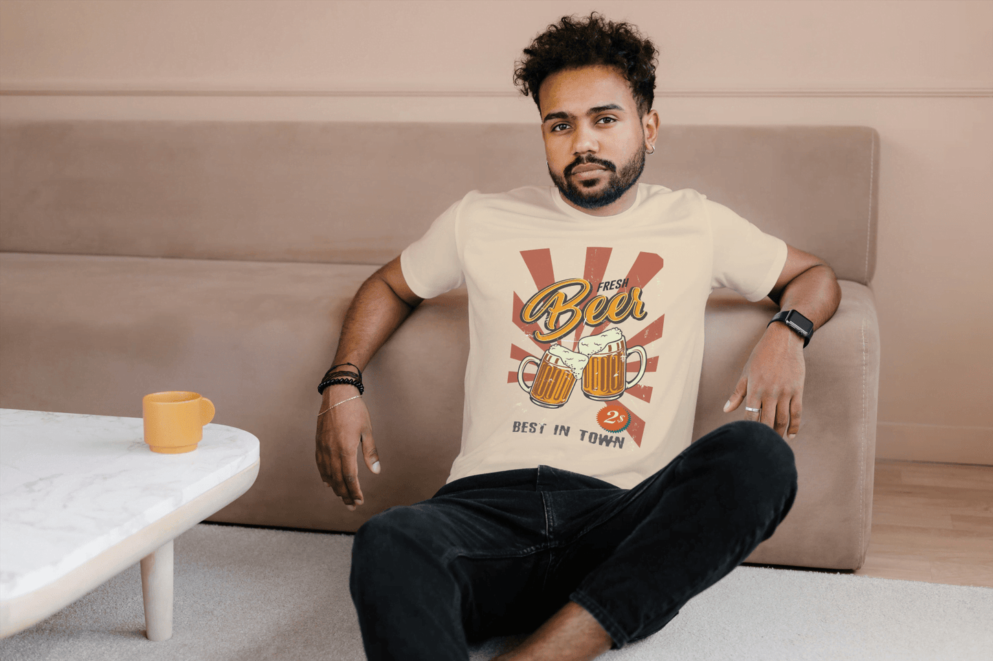 Men's Classic Beer Sunburst: Old School Brewery Tee - Essentia Attire