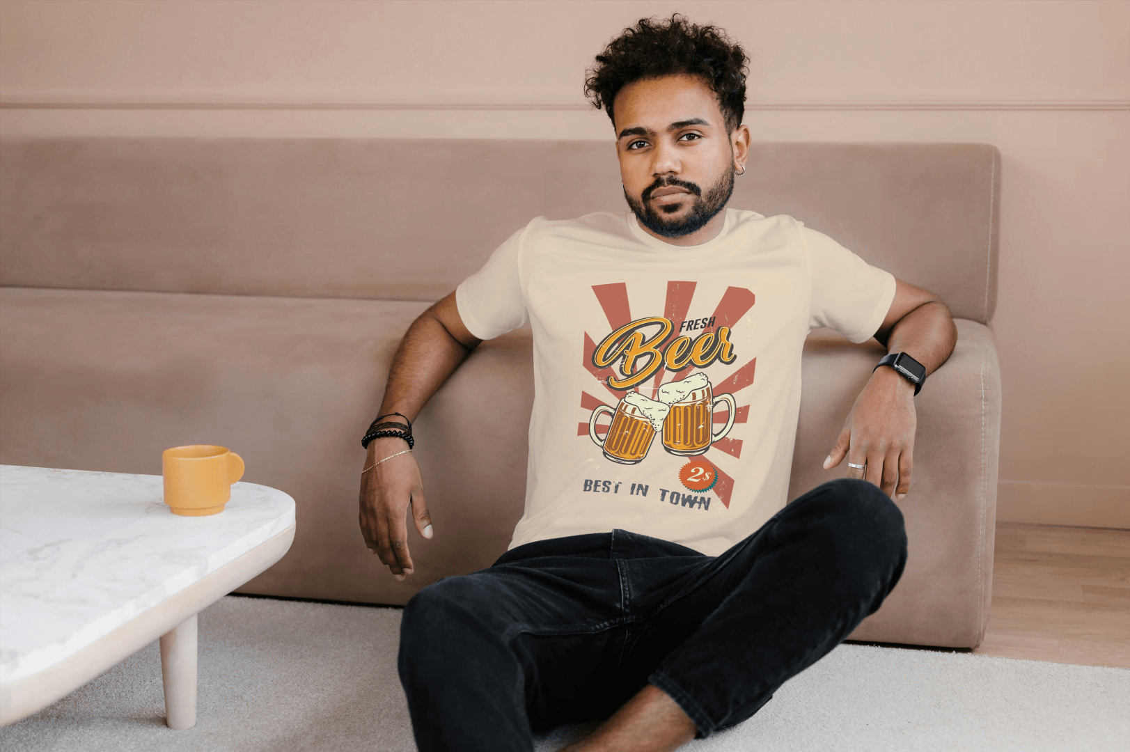 Men's Classic Beer Sunburst: Old School Brewery Tee - Essentia Attire