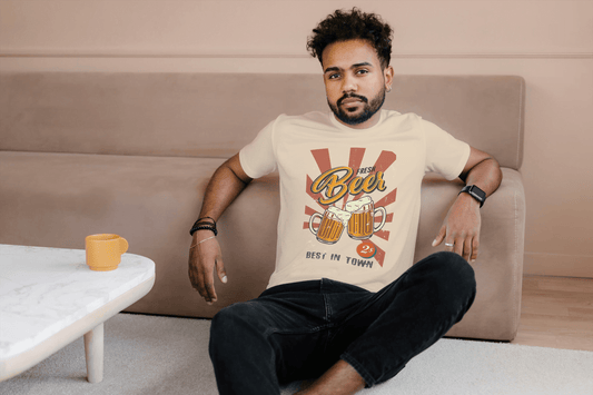 Men's Classic Beer Sunburst: Old School Brewery Tee - Essentia Attire