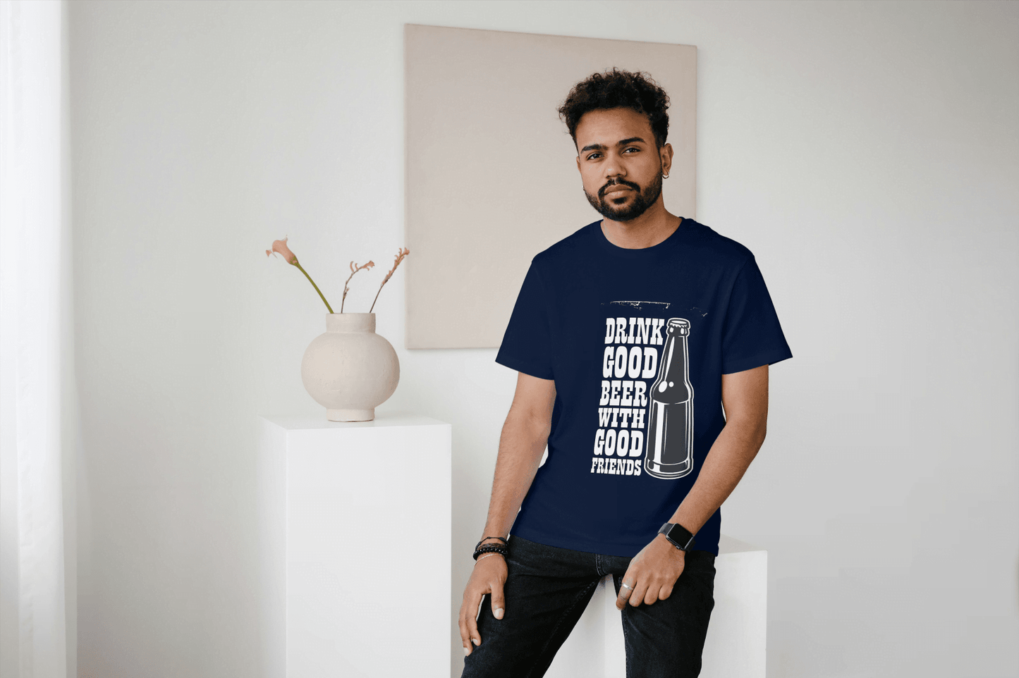 Drink Good Beer With Good Friends: Friendship Beer Graphic Tee - Essentia Attire