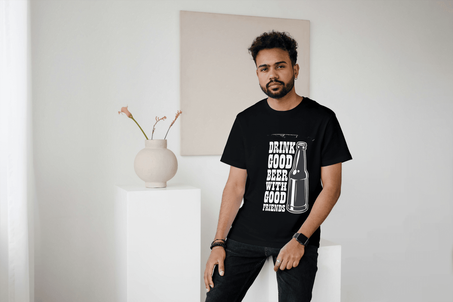Drink Good Beer With Good Friends: Friendship Beer Graphic Tee - Essentia Attire