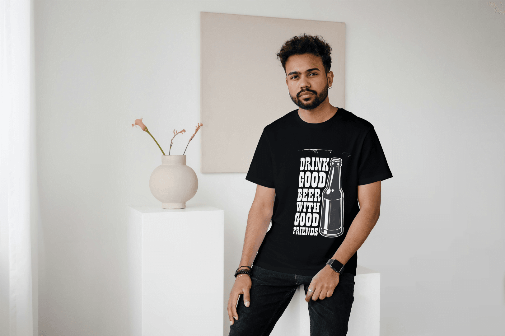 Drink Good Beer With Good Friends: Friendship Beer Graphic Tee - Essentia Attire