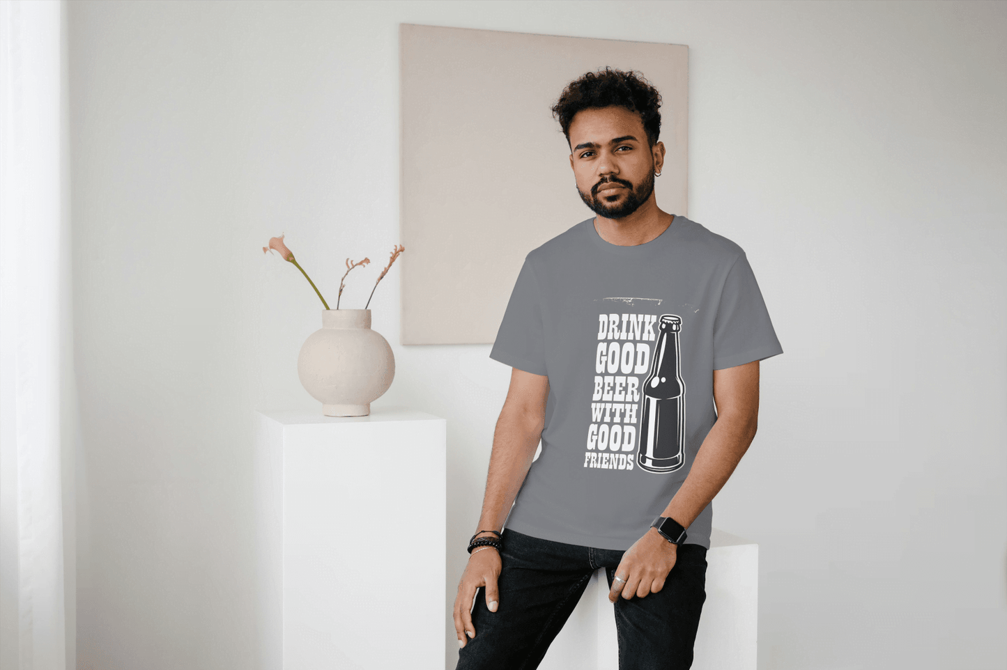 Drink Good Beer With Good Friends: Friendship Beer Graphic Tee - Essentia Attire