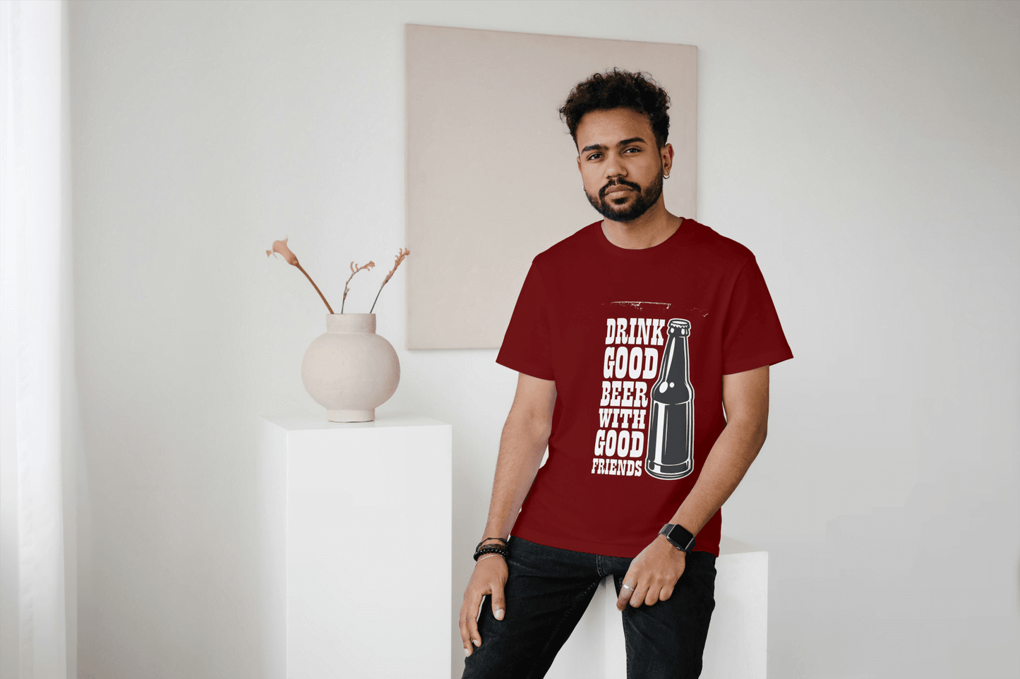Drink Good Beer With Good Friends: Friendship Beer Graphic Tee - Essentia Attire