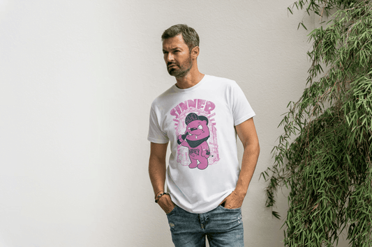 Sinner Forever Pink Bear: Cute Edgy Streetwear Tee - Essentia Attire