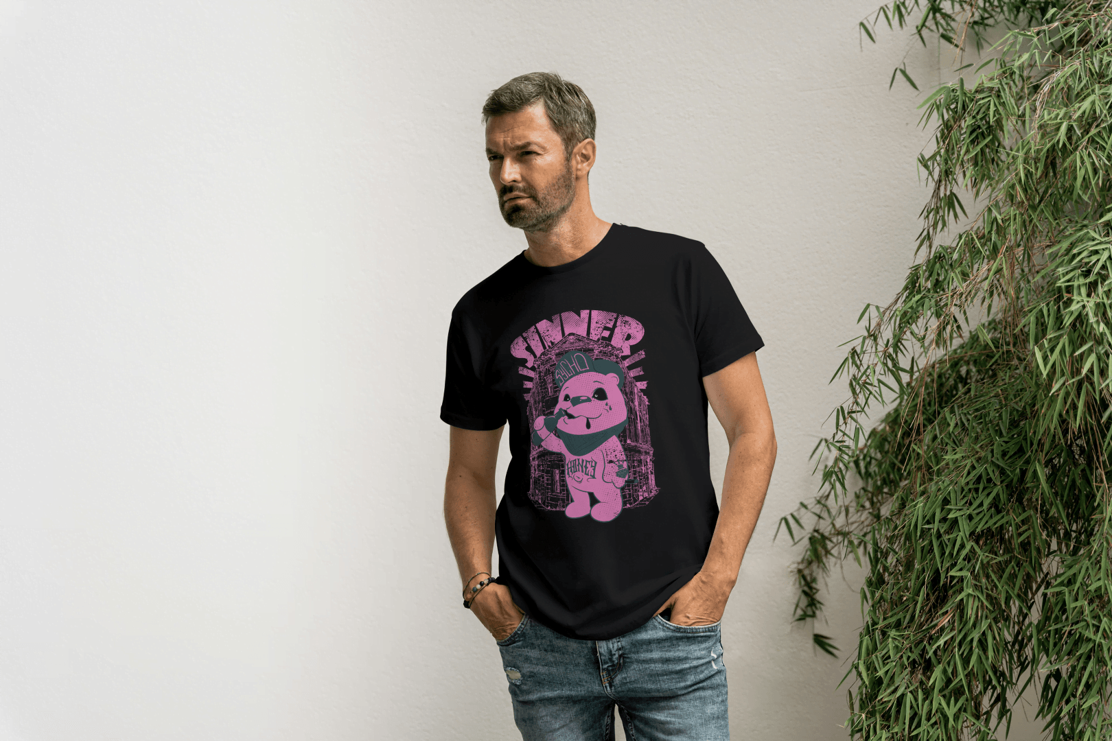 Sinner Forever Pink Bear: Cute Edgy Streetwear Tee - Essentia Attire