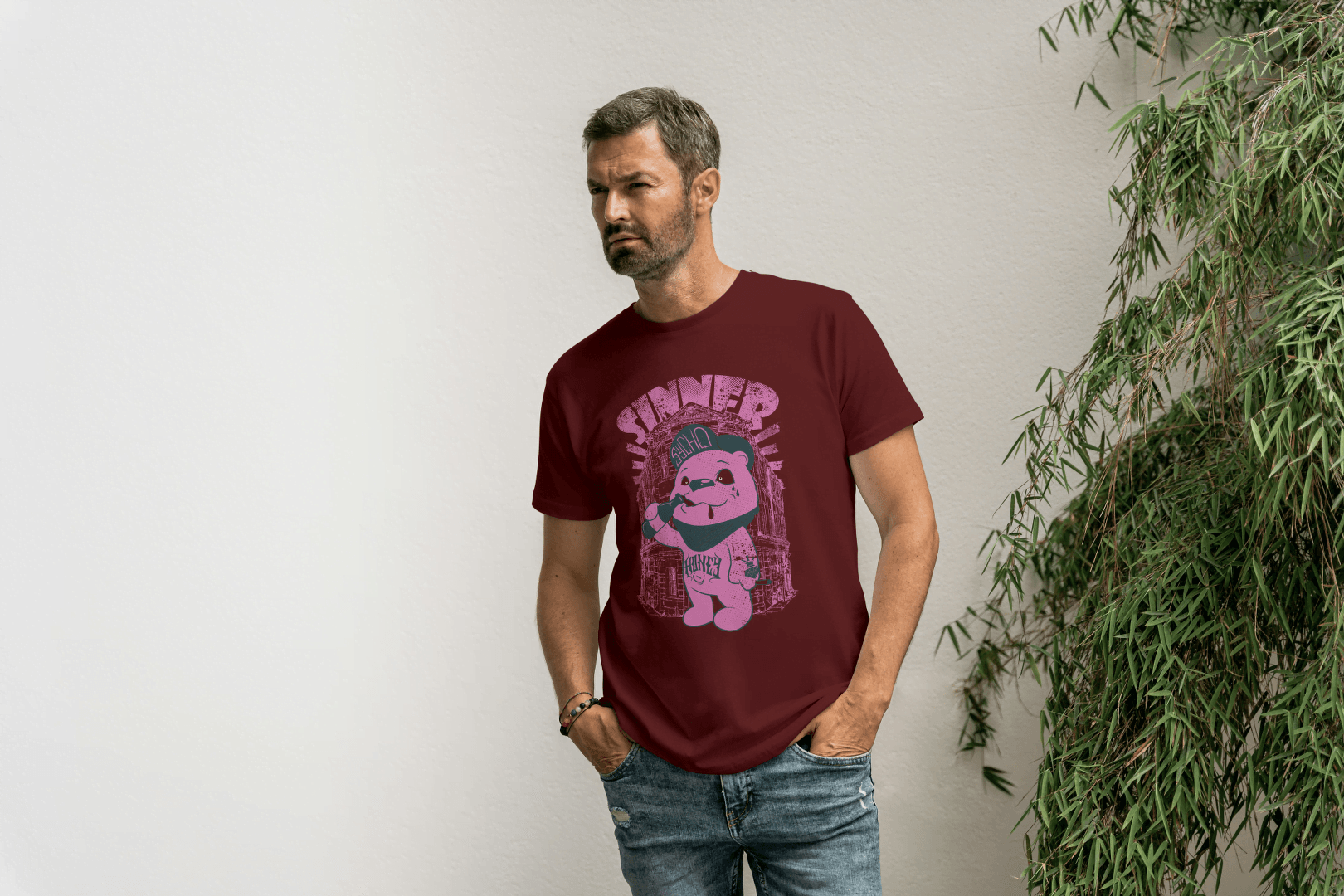 Sinner Forever Pink Bear: Cute Edgy Streetwear Tee - Essentia Attire