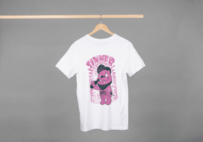 Sinner Forever Pink Bear: Cute Edgy Streetwear Tee - Essentia Attire