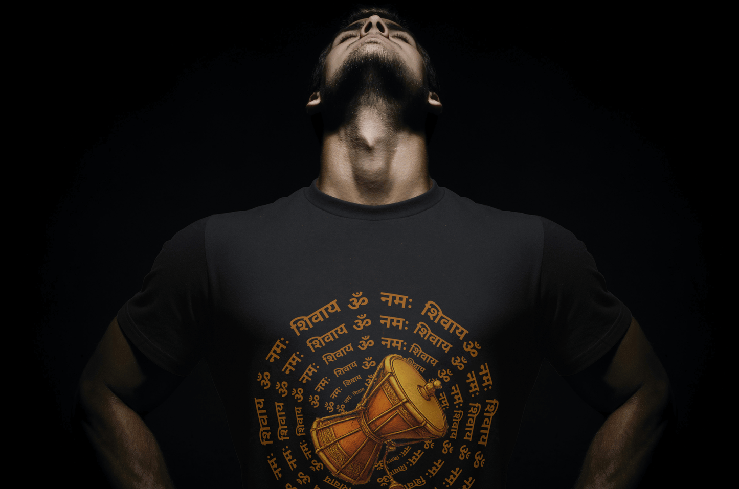 Sacred Damru Music Instrument Regular Tee | Hindu Devotional Wear & Religious Gift