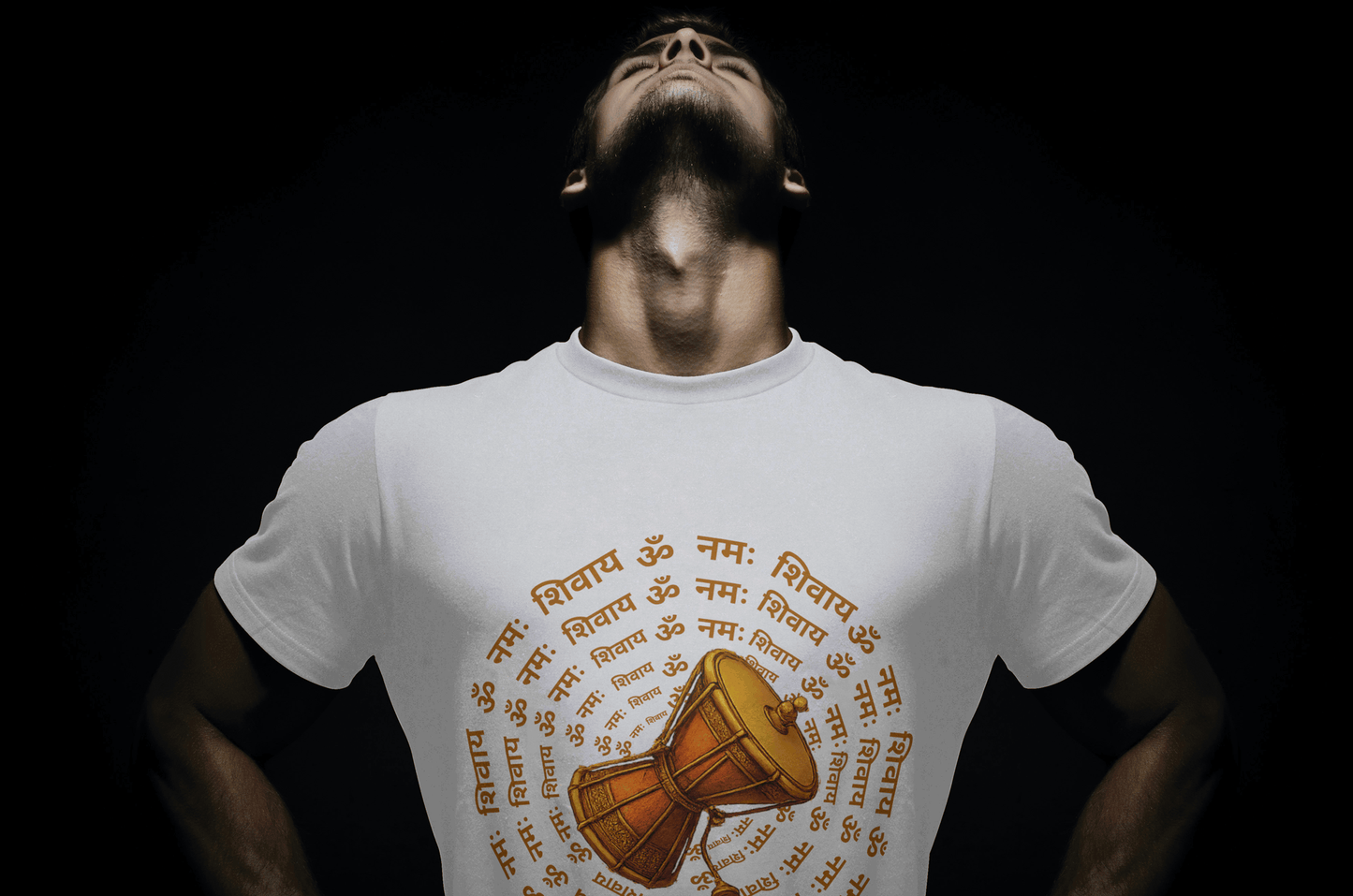 Sacred Damru Music Instrument Regular Tee | Hindu Devotional Wear & Religious Gift