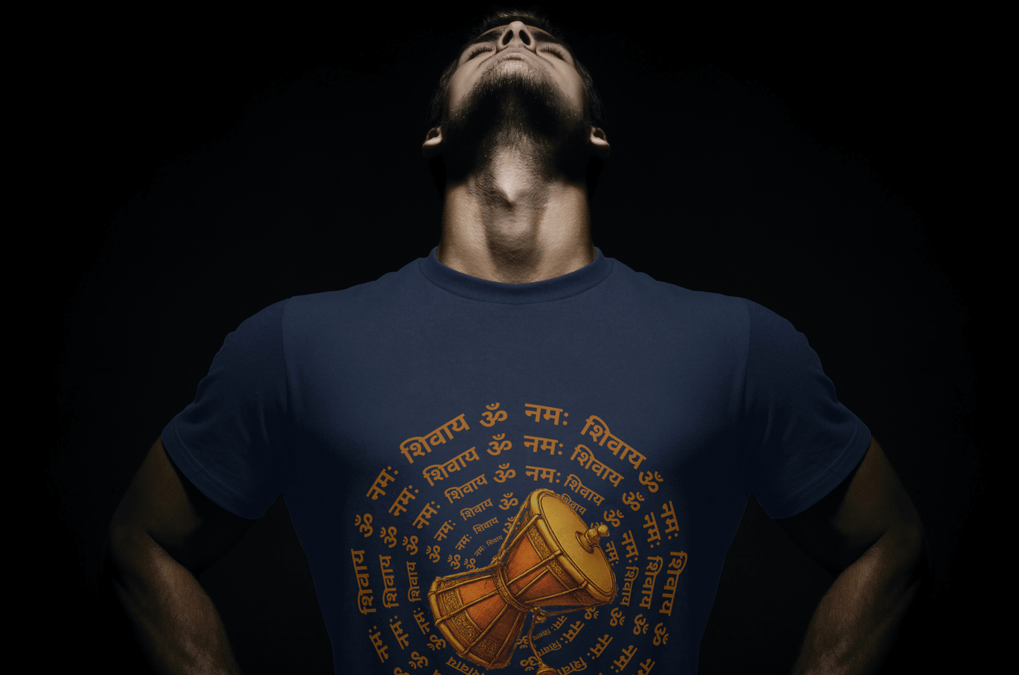 Sacred Damru Music Instrument Regular Tee | Hindu Devotional Wear & Religious Gift