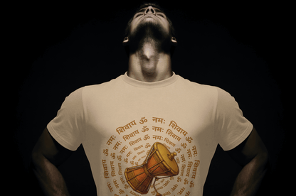 Sacred Damru Music Instrument Regular Tee | Hindu Devotional Wear & Religious Gift