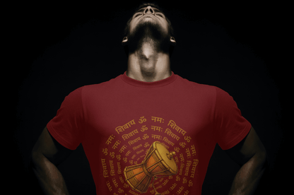 Sacred Damru Music Instrument Regular Tee | Hindu Devotional Wear & Religious Gift