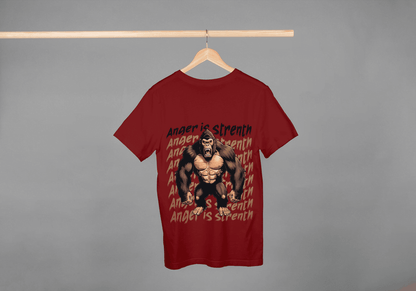 Anger is Strength Gorilla: Powerful Ape Fitness Tee - Essentia Attire