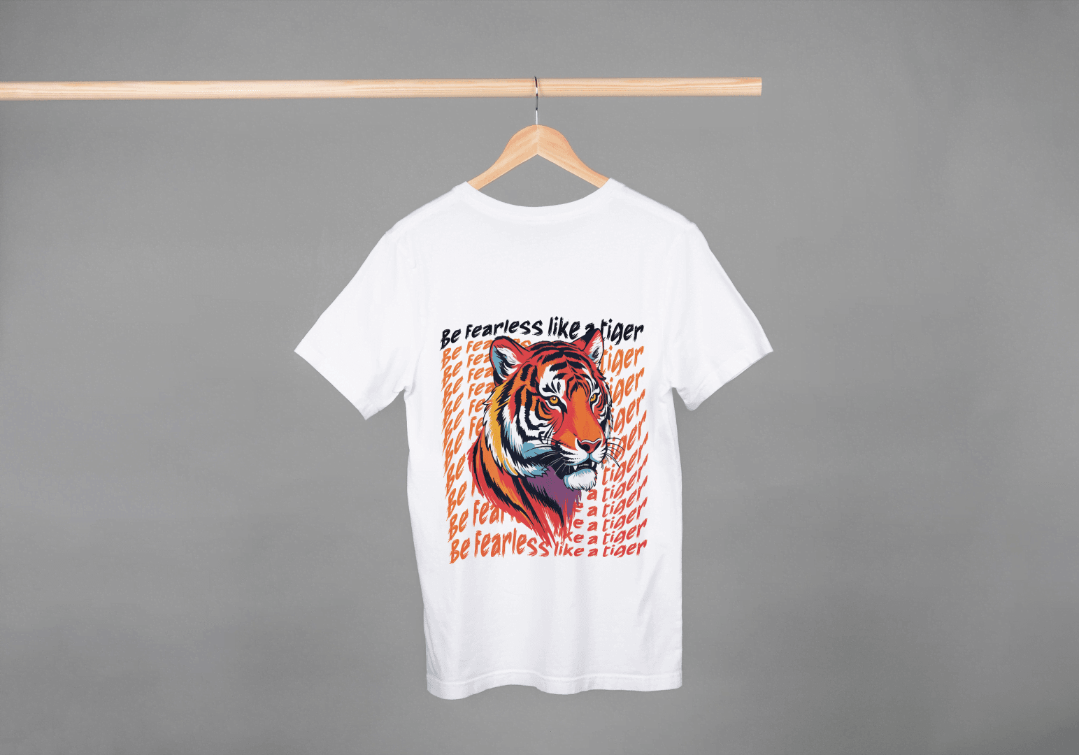 Fearless Tiger: Motivational Tiger Strength Tee - Essentia Attire