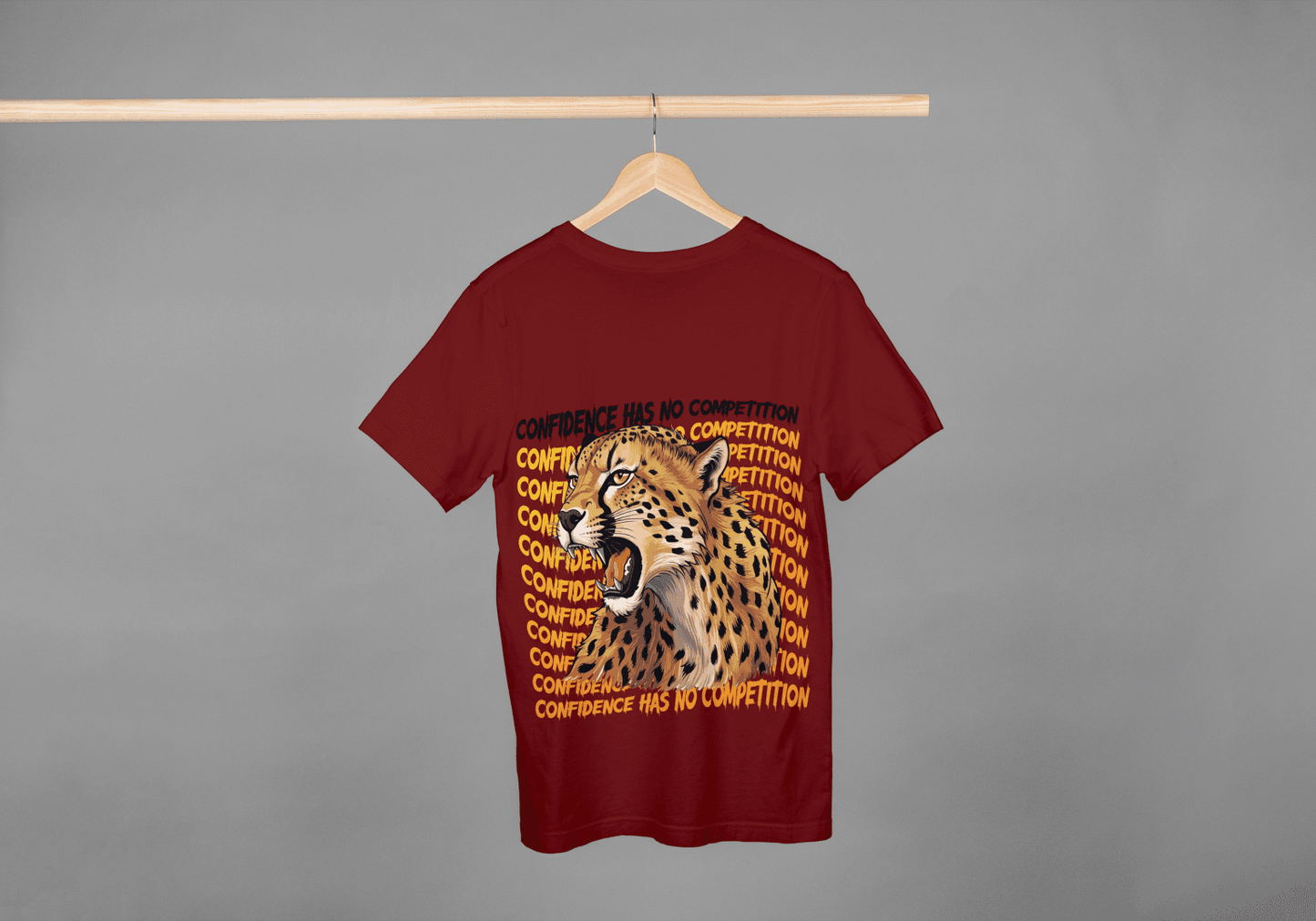 Confidence Cheetah: No Competition Motivational Tee - Essentia Attire
