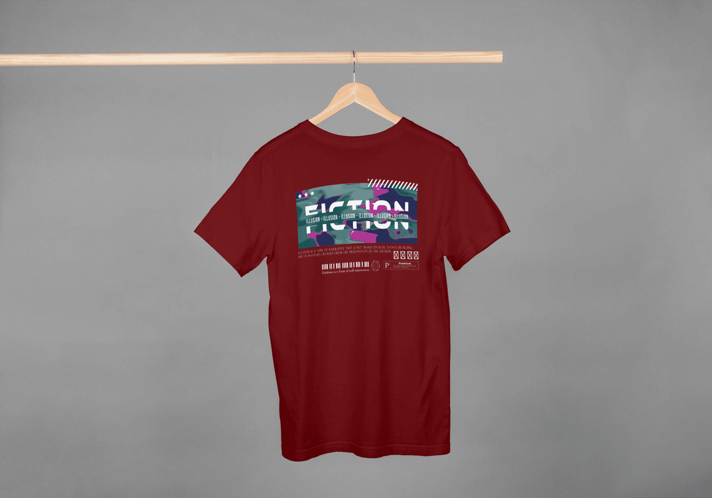 Fiction Reality Glitch Art: Philosophical Streetwear Tee - Essentia Attire