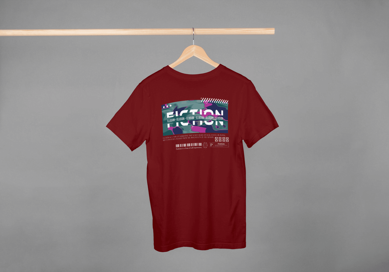 Fiction Reality Glitch Art: Philosophical Streetwear Tee - Essentia Attire