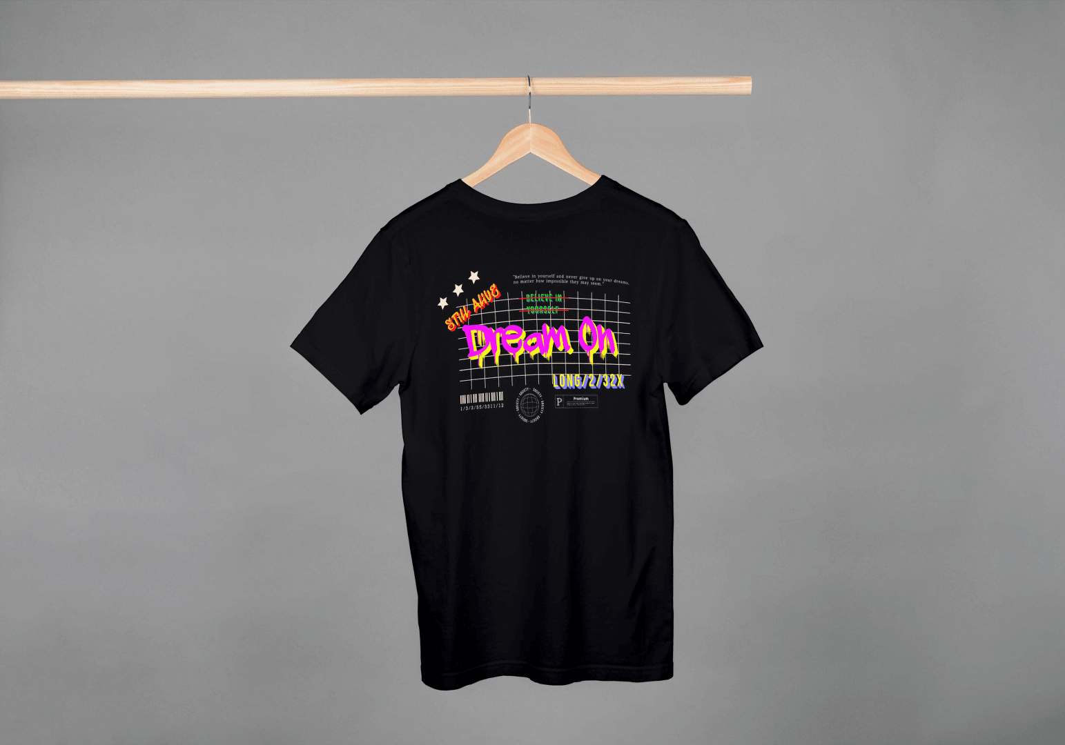 Dream On Graffiti Style: Motivational Streetwear Tee - Essentia Attire