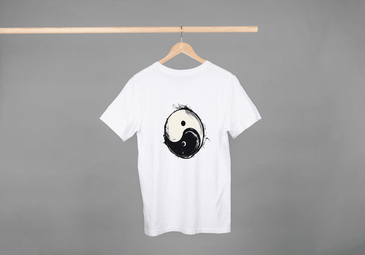 Artistic Yin Yang Symbol: Zen Graphic Tee - Essentia Attire