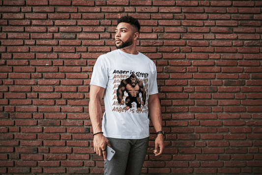 Anger is Strength Gorilla: Powerful Ape Fitness Tee - Essentia Attire