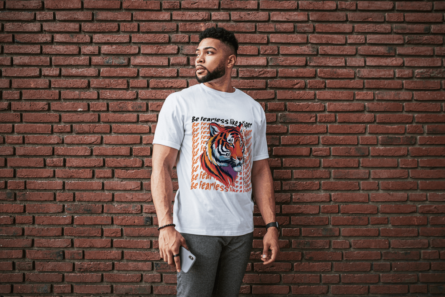 Fearless Tiger: Motivational Tiger Strength Tee - Essentia Attire