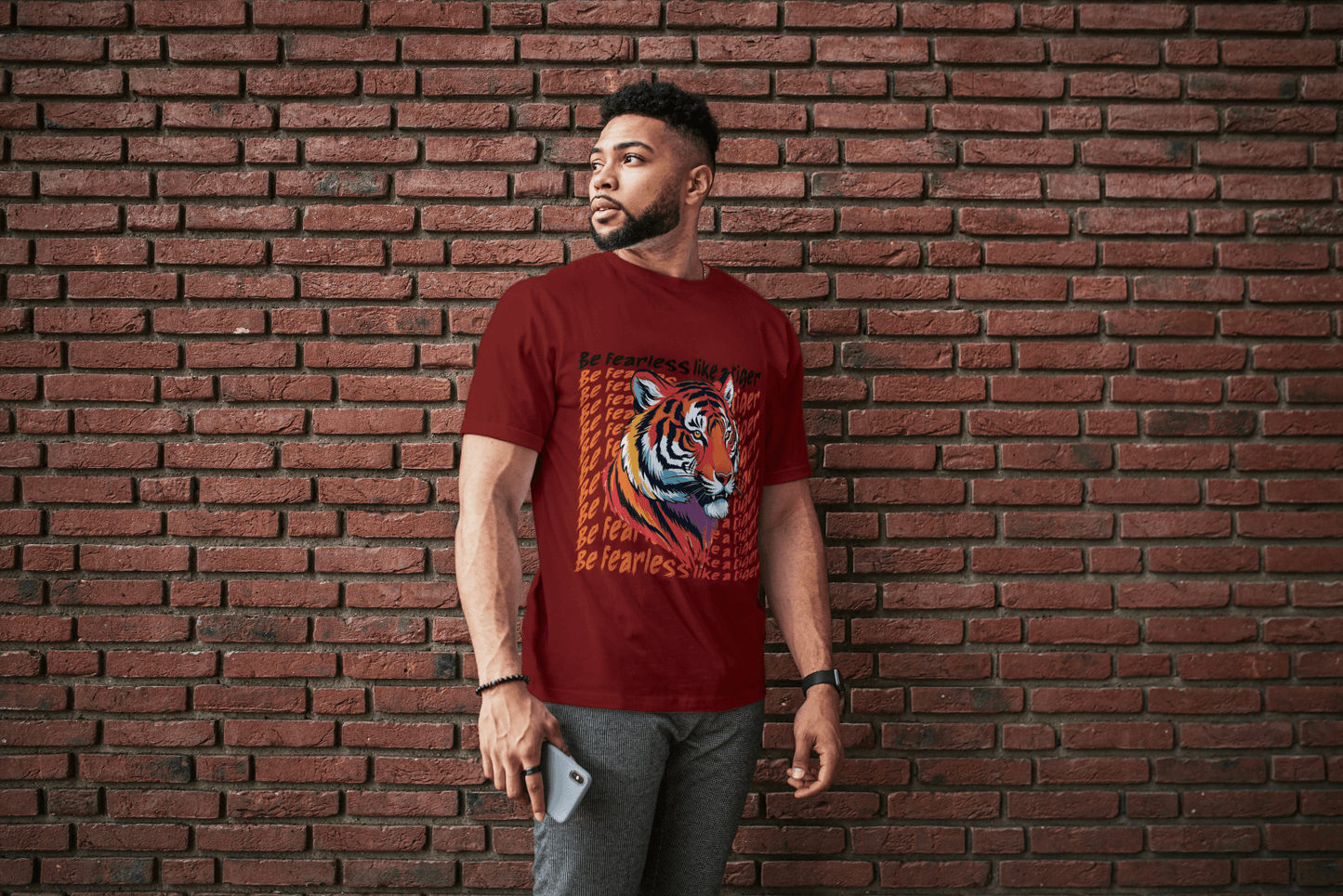 Fearless Tiger: Motivational Tiger Strength Tee - Essentia Attire