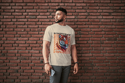 Fearless Tiger: Motivational Tiger Strength Tee - Essentia Attire