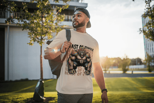 Beast of Jungle Rainbow: Gorilla Strength Graphic Tee - Essentia Attire