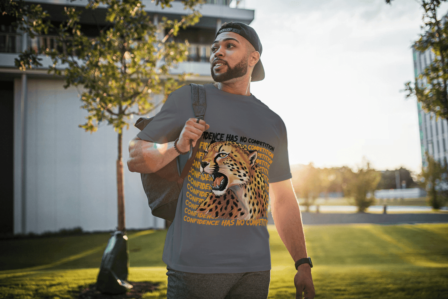 Confidence Cheetah: No Competition Motivational Tee - Essentia Attire