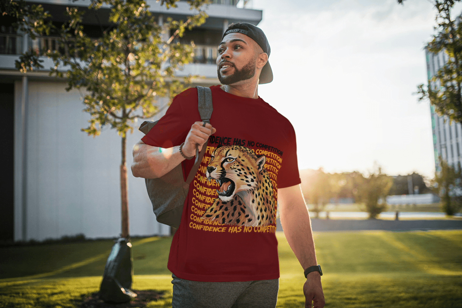 Confidence Cheetah: No Competition Motivational Tee - Essentia Attire