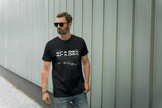 Scared Stay Focused Motivational: Overcome Fear Tee - Essentia Attire