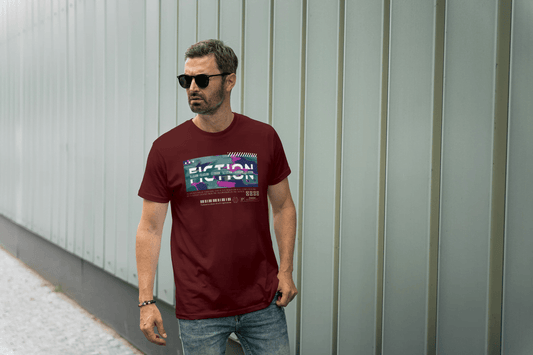 Fiction Reality Glitch Art: Philosophical Streetwear Tee - Essentia Attire