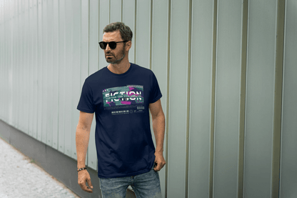 Fiction Reality Glitch Art: Philosophical Streetwear Tee - Essentia Attire