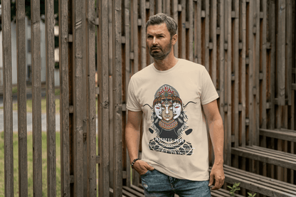 Mythical Javanese Goddess Mask: Cultural Art Apparel - Essentia Attire