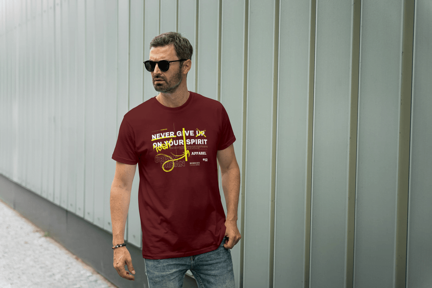 Never Give Up On Your Spirit: Motivational Urban Tee - Essentia Attire