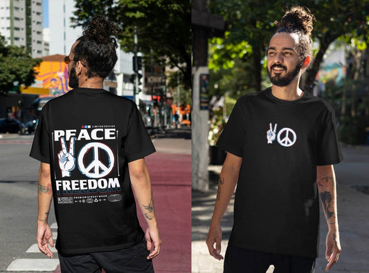 Peace & Freedom Glitch: Limited Edition Streetwear - Essentia Attire