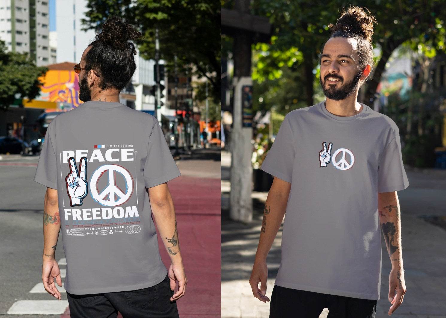 Peace & Freedom Glitch: Limited Edition Streetwear - Essentia Attire