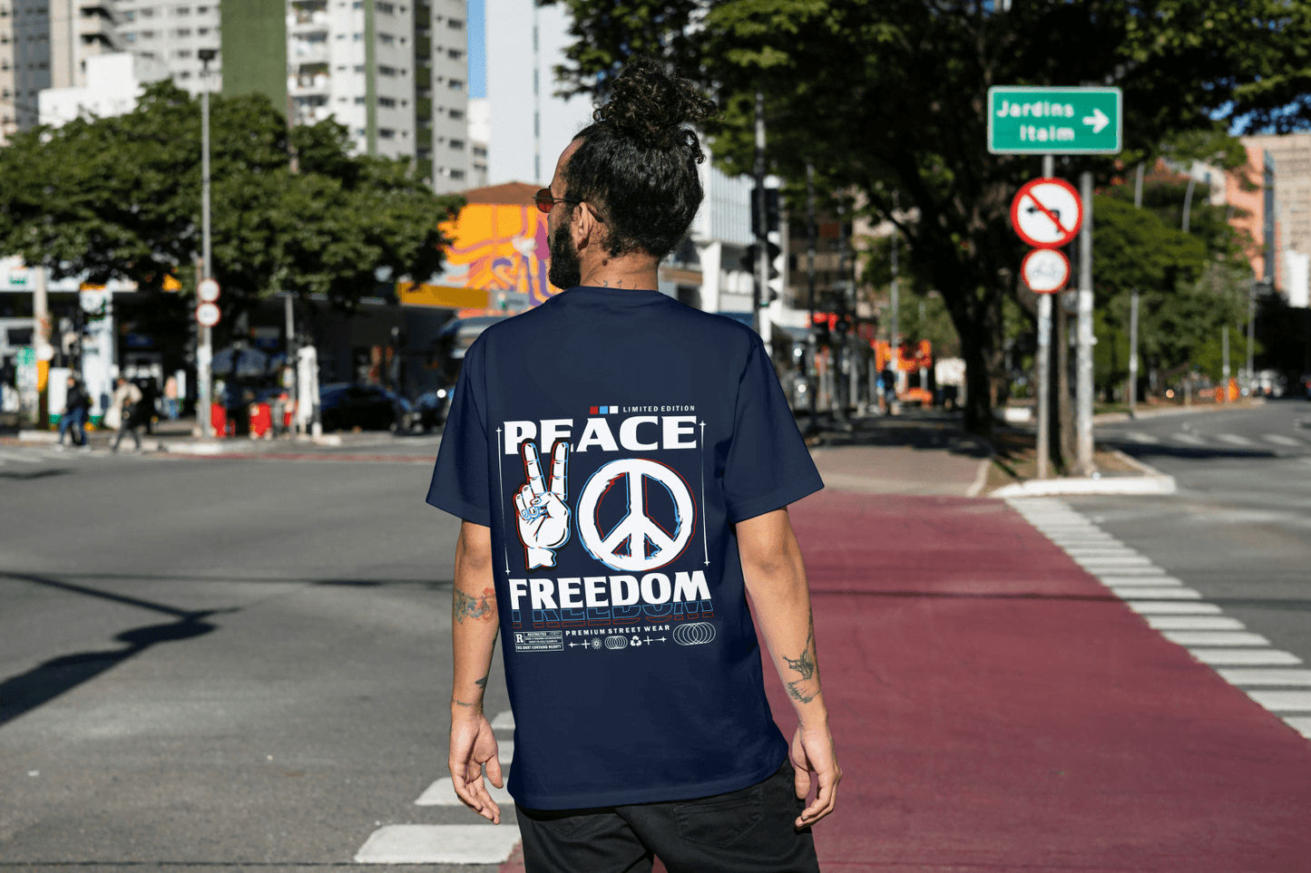 Peace & Freedom Glitch: Limited Edition Streetwear - Essentia Attire