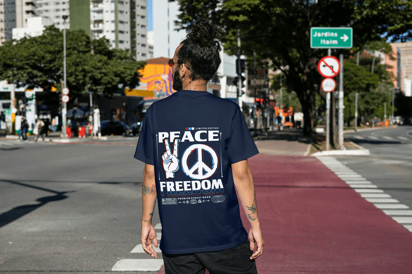 Peace & Freedom Glitch: Limited Edition Streetwear - Essentia Attire