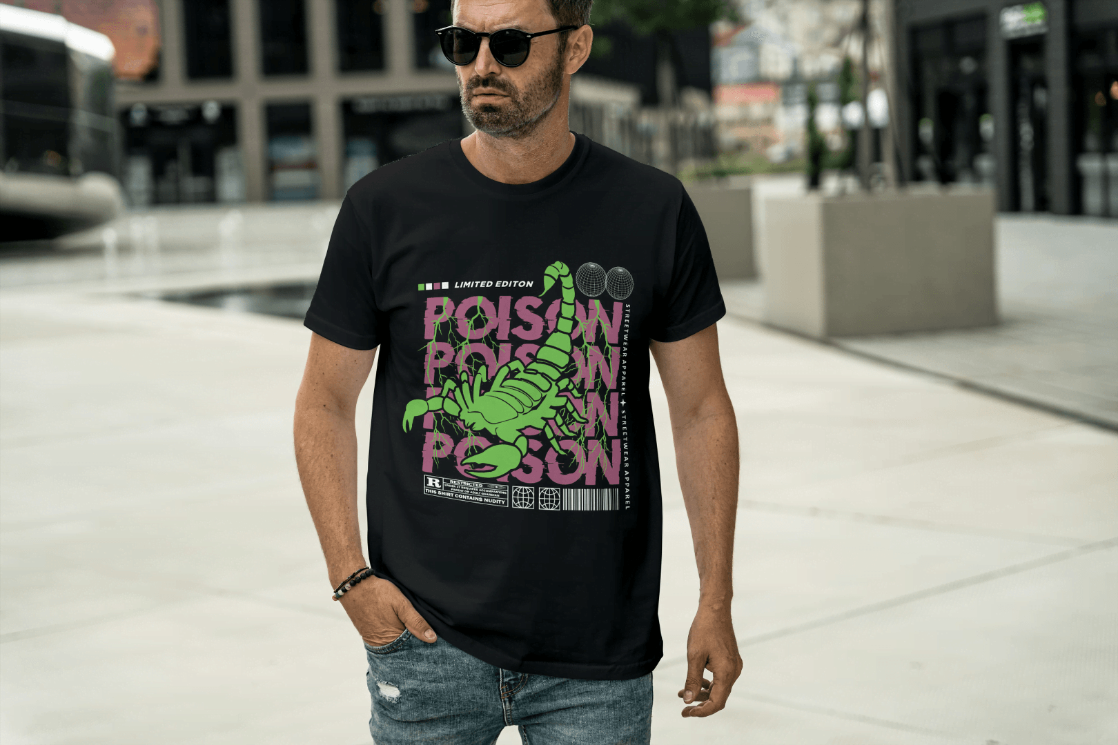 Poison Scorpion Graphic: Limited Edition Streetwear - Essentia Attire