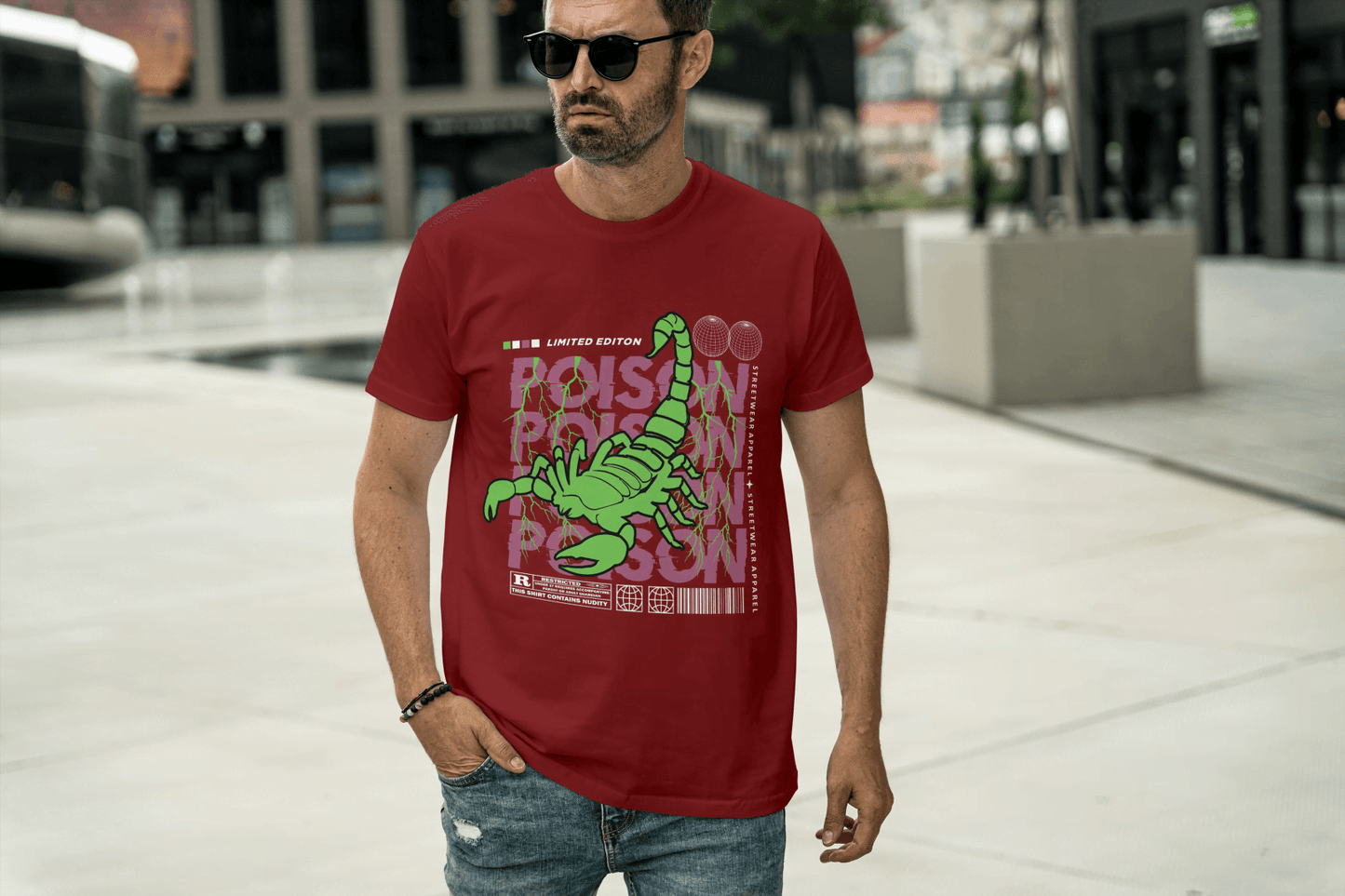 Poison Scorpion Graphic: Limited Edition Streetwear - Essentia Attire