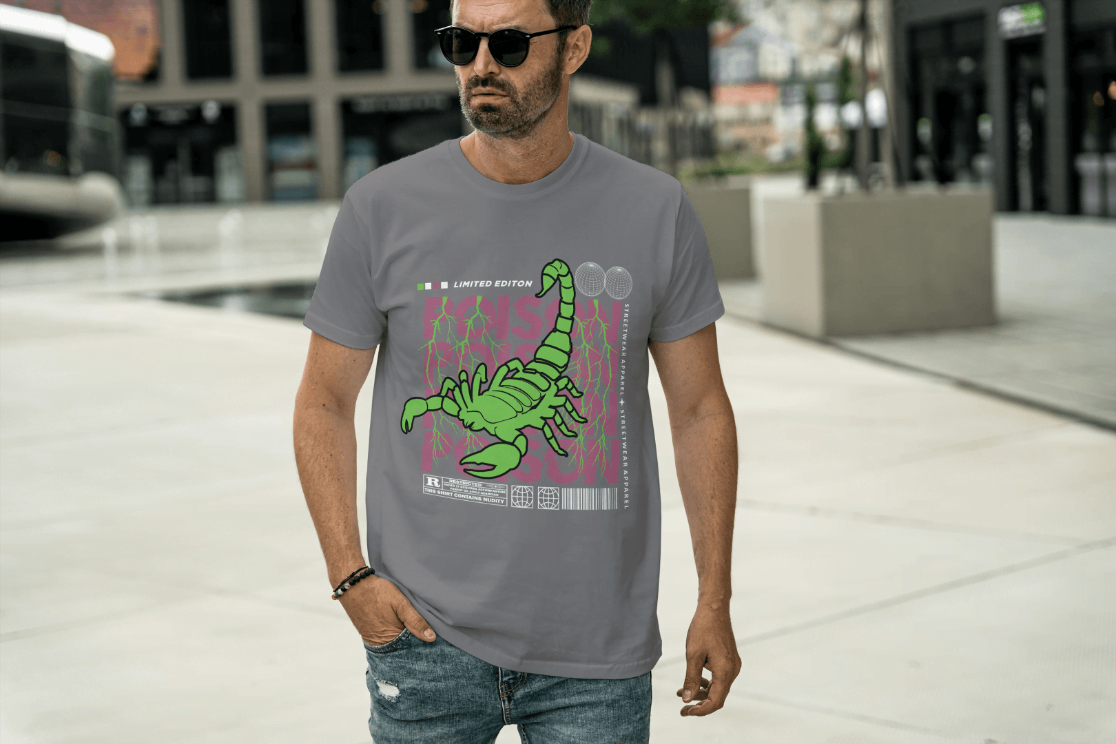 Poison Scorpion Graphic: Limited Edition Streetwear - Essentia Attire